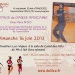 Stage de danse africaine près d'Angers, Maine-et-Loire
