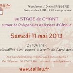 stage chant, afrique de l'ouest, angers, maine-et-loire