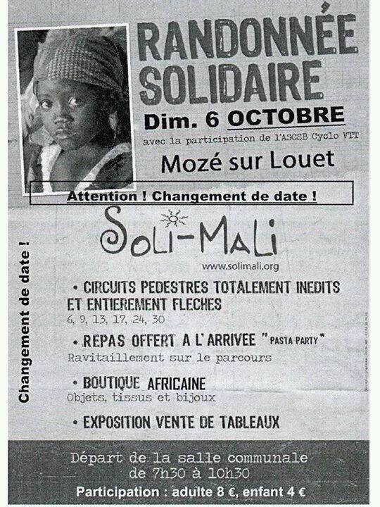 Randonnée solidaire à Mozé sur Louet, Soli-mali