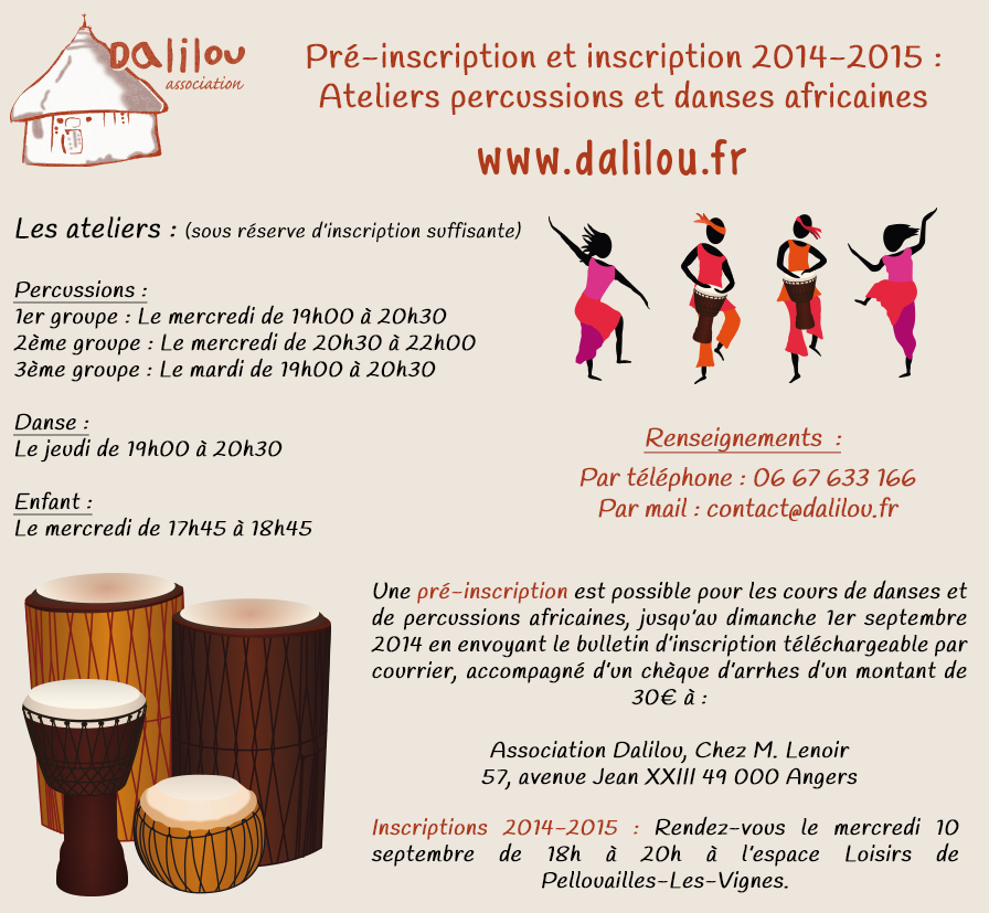Rappel pré-inscription Ateliers