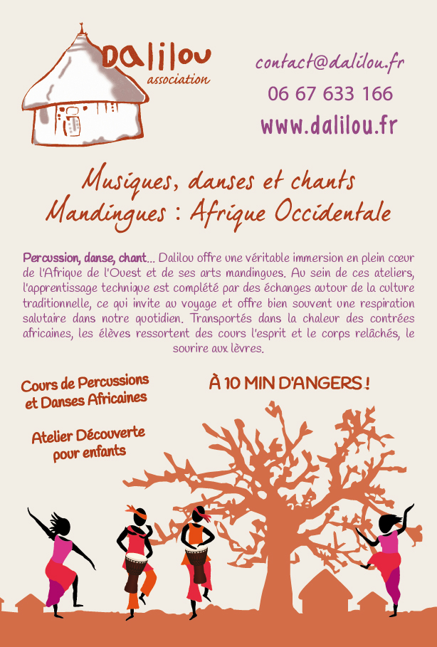 Cours de percussions et de danses africaines près d'Angers, Maine-et-Loire