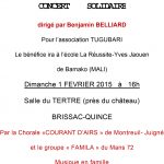 Concert solidaire à Brissac-Quincé, Maine-et-Loire