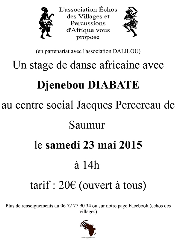 Stage de danse africaine à Saumur, Maine-et-Loire