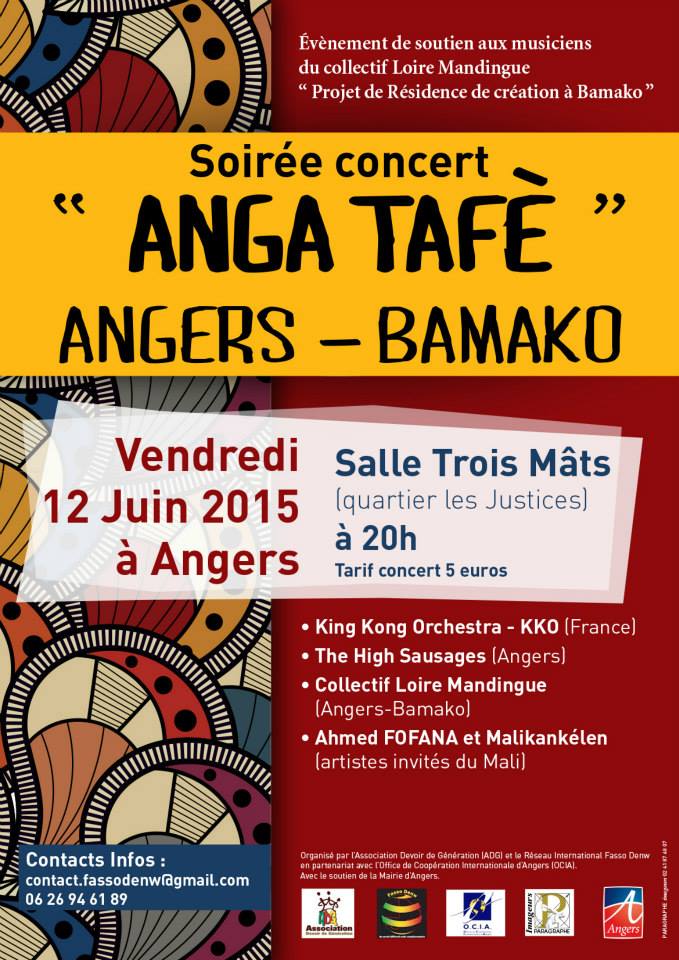 Soirée Concert "Anga Tafè" Angers-Bamako