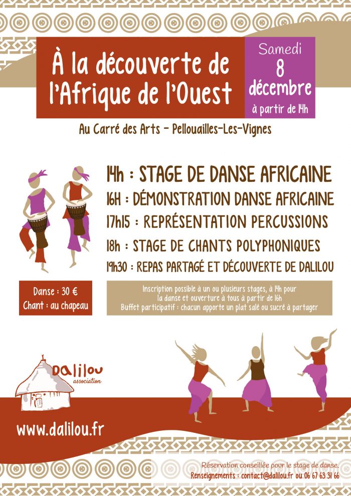 Stage de danse africaine et stage de chant Angers