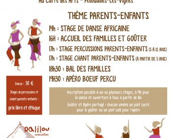 Stages de danse, percussions et chant - Afrique de l'Ouest : parents-enfants